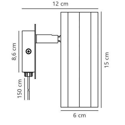 Nordlux - Nástenné bodové svietidlo ALANIS 1xGU10/15W/230V čierna