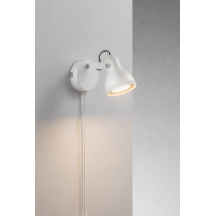 Nordlux - Nástenné bodové svietidlo ASLAK 1xGU10/35W/230V biela
