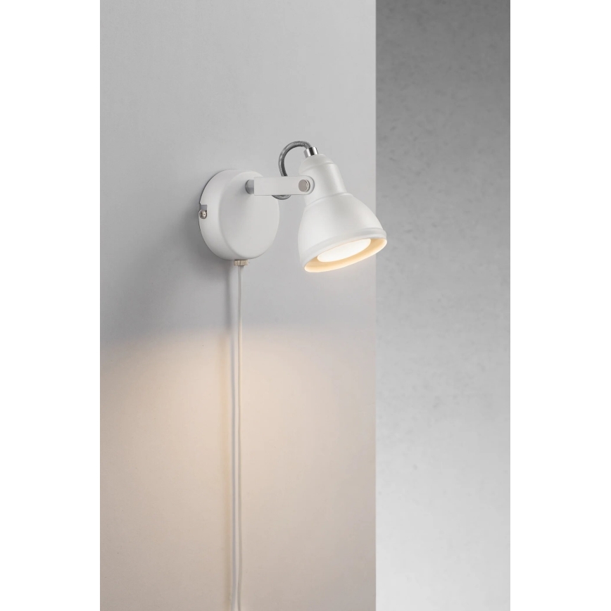 Nordlux - Nástenné bodové svietidlo ASLAK 1xGU10/35W/230V biela
