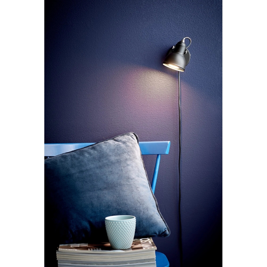 Nordlux - Nástenné bodové svietidlo ASLAK 1xGU10/35W/230V čierna