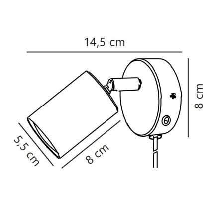 Nordlux - Nástenné bodové svietidlo EXPLORE 1xGU10/7W/230V biela