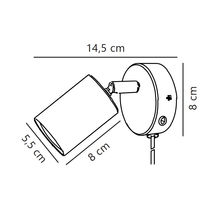 Nordlux - Nástenné bodové svietidlo EXPLORE 1xGU10/7W/230V biela
