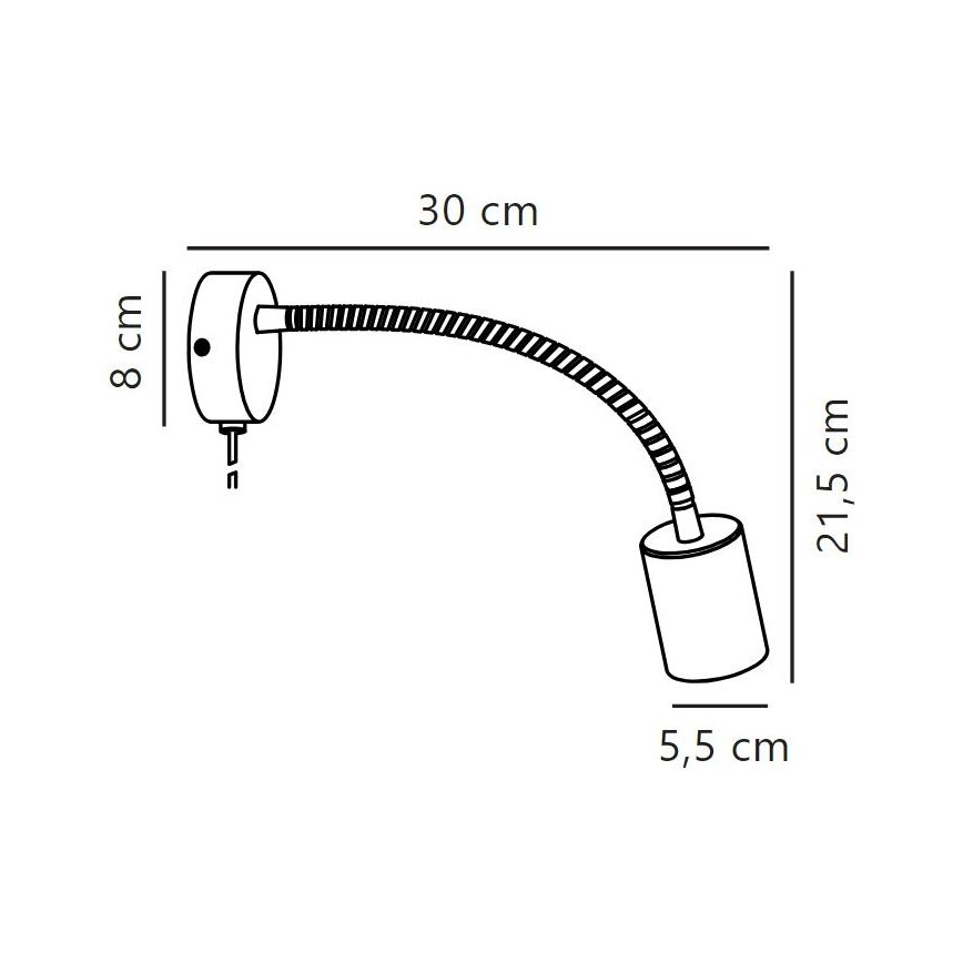 Nordlux - Nástenné flexibilné bodové svietidlo EXPLORE 1xGU10/7W/230V čierna