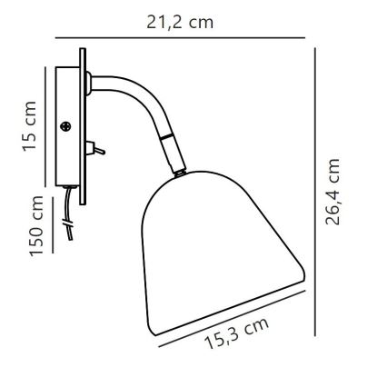 Nordlux - Nástenné bodové svietidlo FLEUR 1xE14/15W/230V