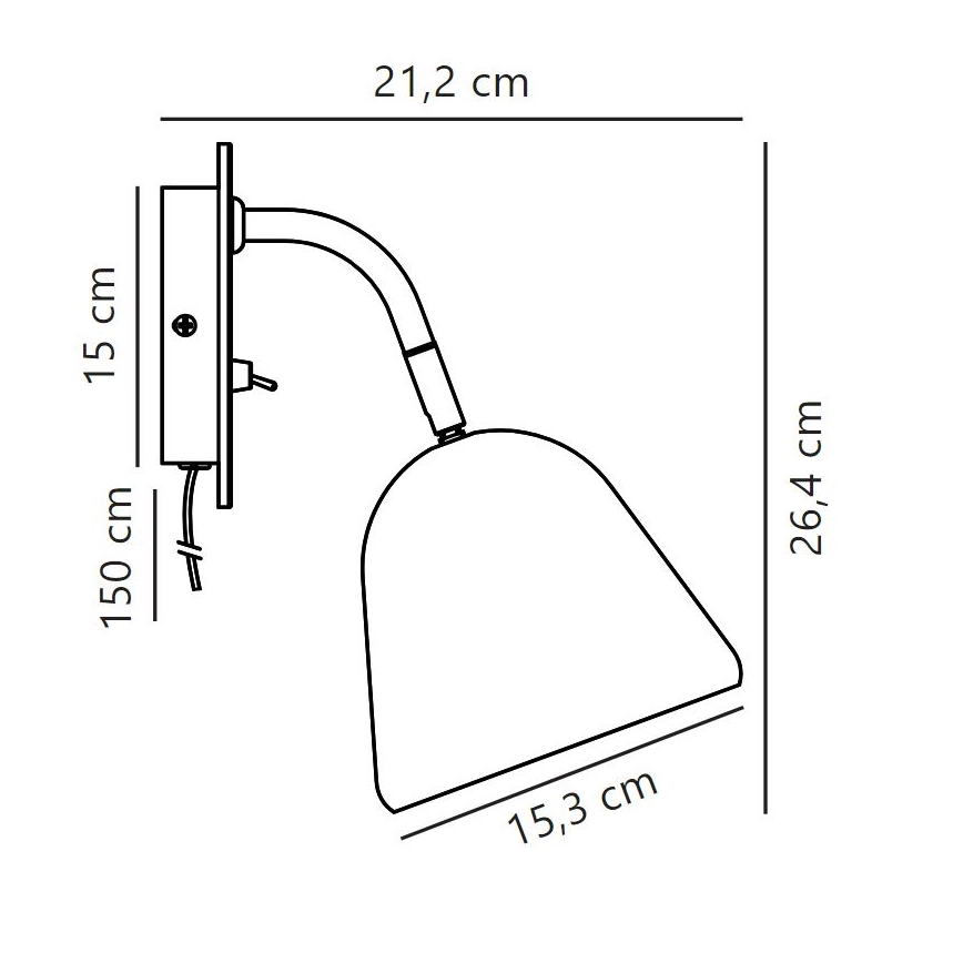 Nordlux - Nástenné bodové svietidlo FLEUR 1xE14/15W/230V