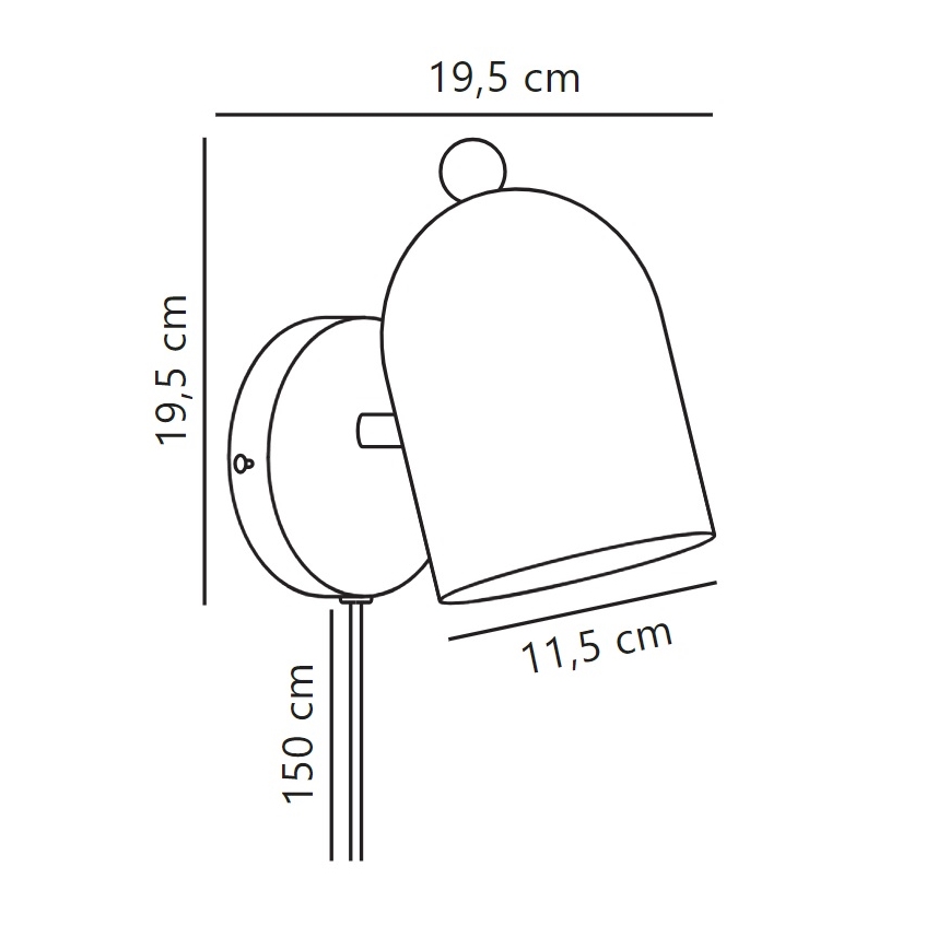 Nordlux - Nástenné bodové svietidlo GASTON 1xE27/15W/230V modrá
