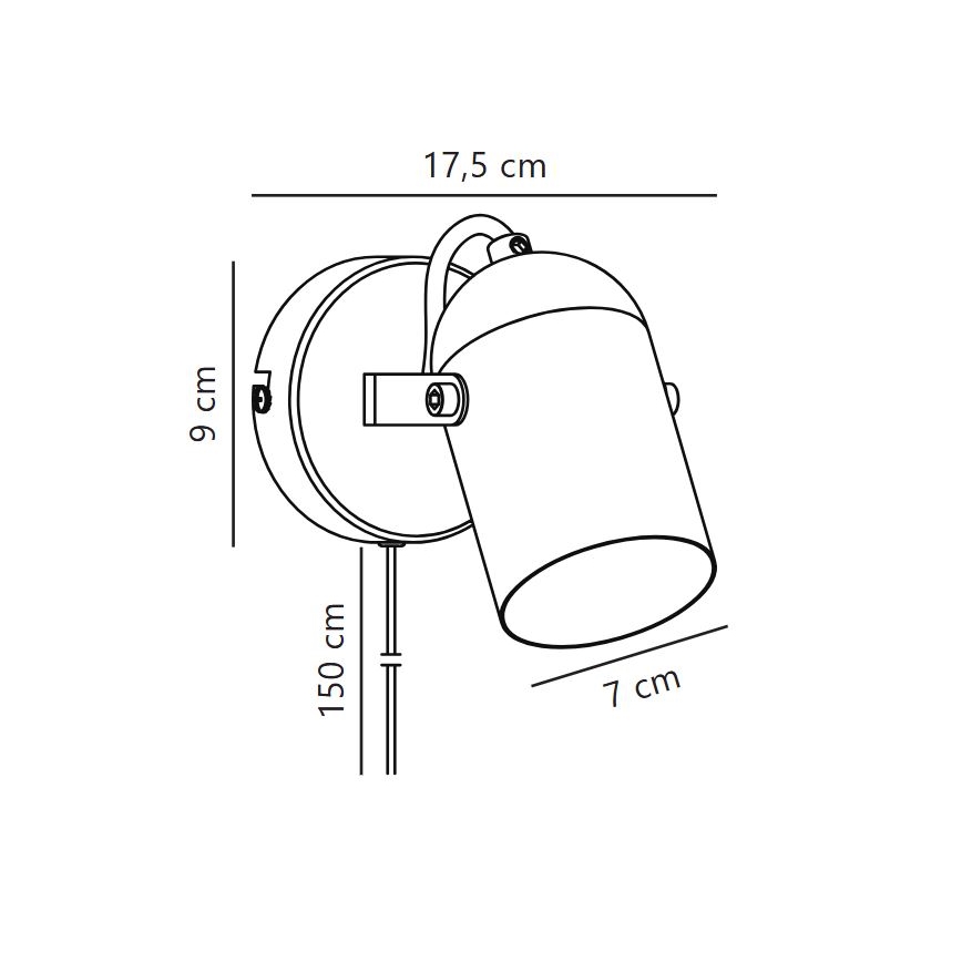 Nordlux - Nástenné bodové svietidlo LOTUS 1xE14/40W/230V