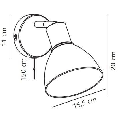 Nordlux - Nástenné bodové svietidlo POP 1xE27/18W/230V béžová