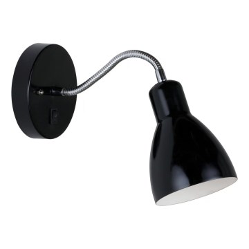 Nordlux - Nástenné flexibilné bodové svietidlo CYCLONE 1xE14/15W/230V čierna