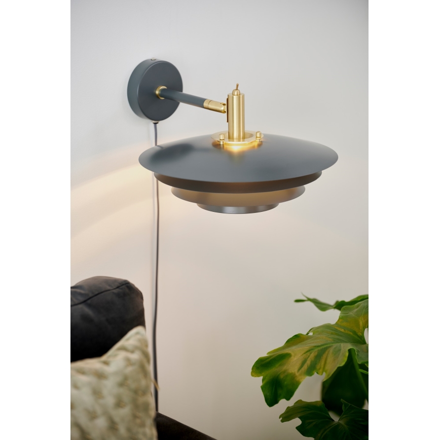 Nordlux - Nástenné svietidlo BRETAGNE 1xG9/25W/230V antracit