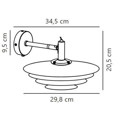 Nordlux - Nástenné svietidlo BRETAGNE 1xG9/25W/230V antracit