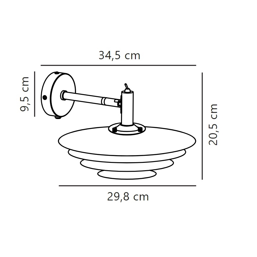 Nordlux - Nástenné svietidlo BRETAGNE 1xG9/25W/230V antracit