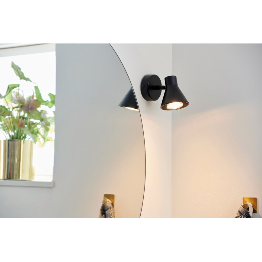 Nordlux - Nástenné svietidlo EIK 1xGU10/35W/230V čierne