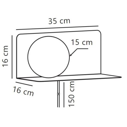 Nordlux - Nástenné svietidlo s poličkou LILIBETH 1xE14/25W/230V biela