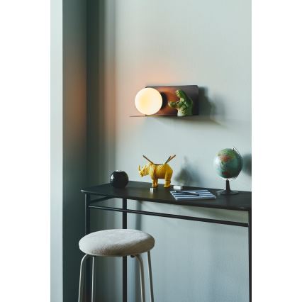 Nordlux - Nástenné svietidlo s poličkou LILIBETH 1xE14/25W/230V čierna