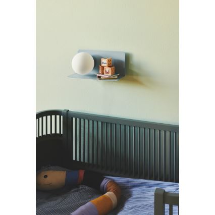Nordlux - Nástenné svietidlo s poličkou LILIBETH 1xE14/25W/230V modrá