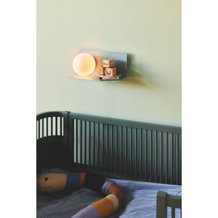 Nordlux - Nástenné svietidlo s poličkou LILIBETH 1xE14/25W/230V modrá
