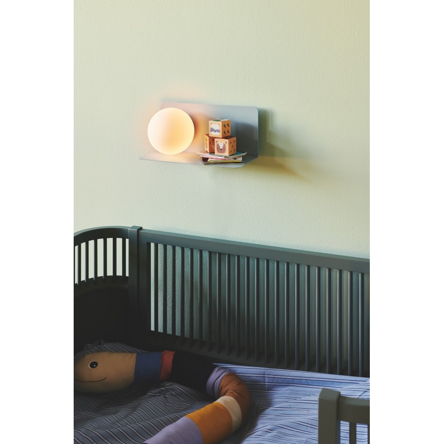 Nordlux - Nástenné svietidlo s poličkou LILIBETH 1xE14/25W/230V modrá