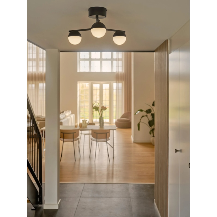 Nordlux - Prisadený luster CONTINA 3xG9/5W/230V čierna