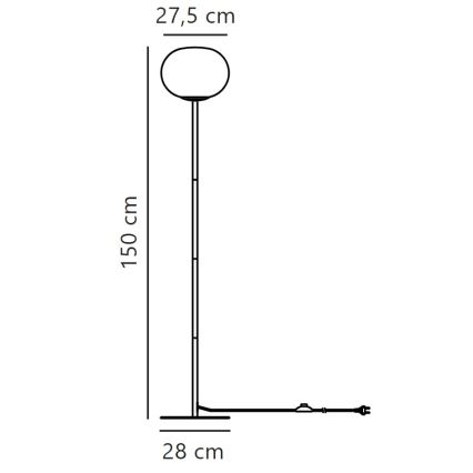 Nordlux - Stojacia lampa ALTON 1xE27/25W/230V zlatá
