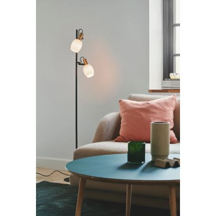 Nordlux - Stojacia lampa ARILD 2xE14/40W/230V čierna