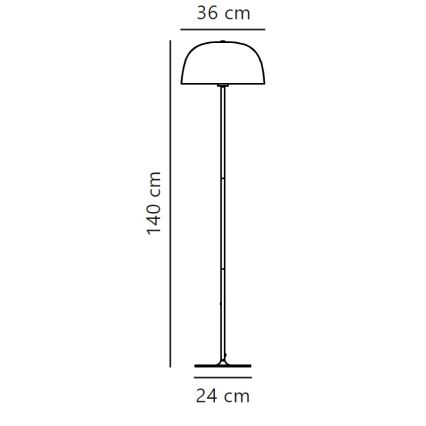 Nordlux - Stojacia lampa CERA 1xE27/60W/230V zlatá