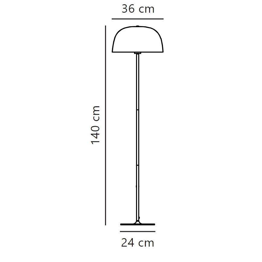 Nordlux - Stojacia lampa CERA 1xE27/60W/230V zlatá