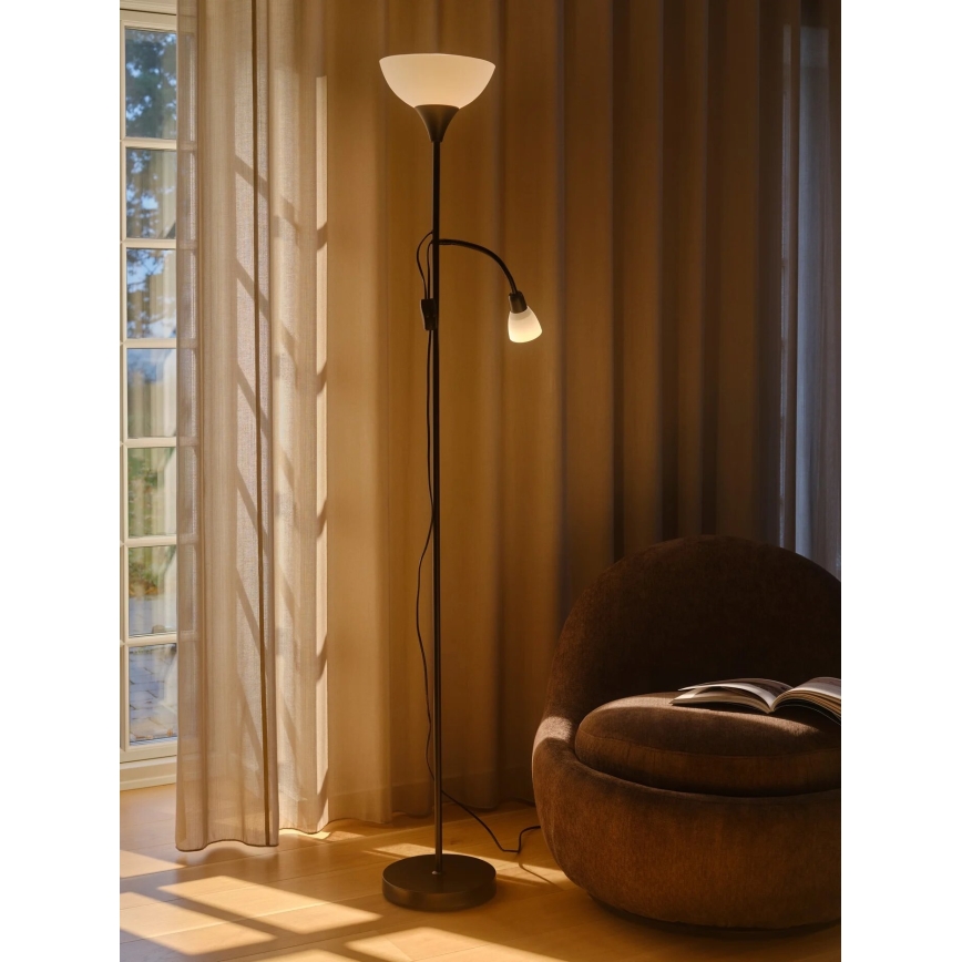 Nordlux - Stojacia lampa LAURIA 1xE27/40W/230V + 1xE14/15W