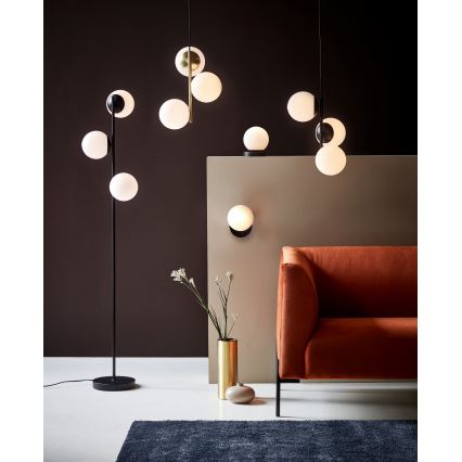 Nordlux - Stojacia lampa LILLY 3xE14/25W/230V čierna