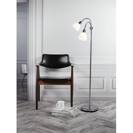 Nordlux - Stojacia lampa RAY 2xE14/25W/230V lesklý chróm