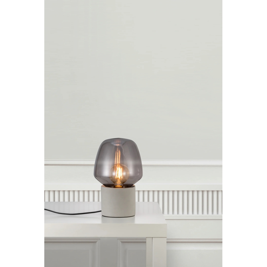 Nordlux - Stolná lampa CHRISTINA 1xE27/25W/230V betón/čierna