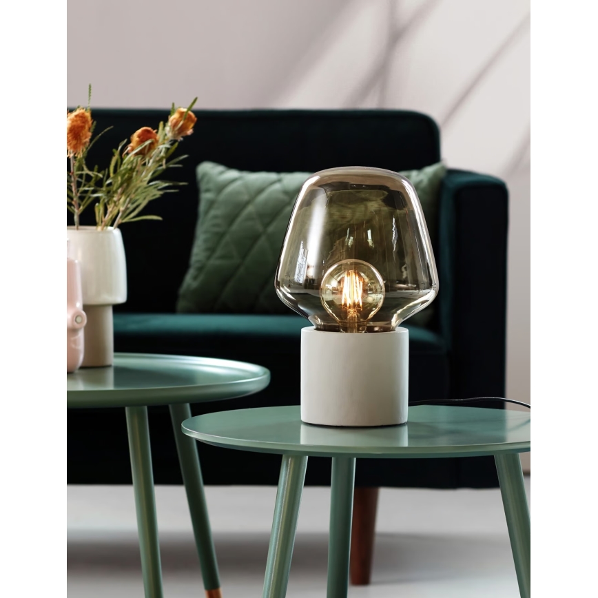 Nordlux - Stolná lampa CHRISTINA 1xE27/25W/230V betón/čierna