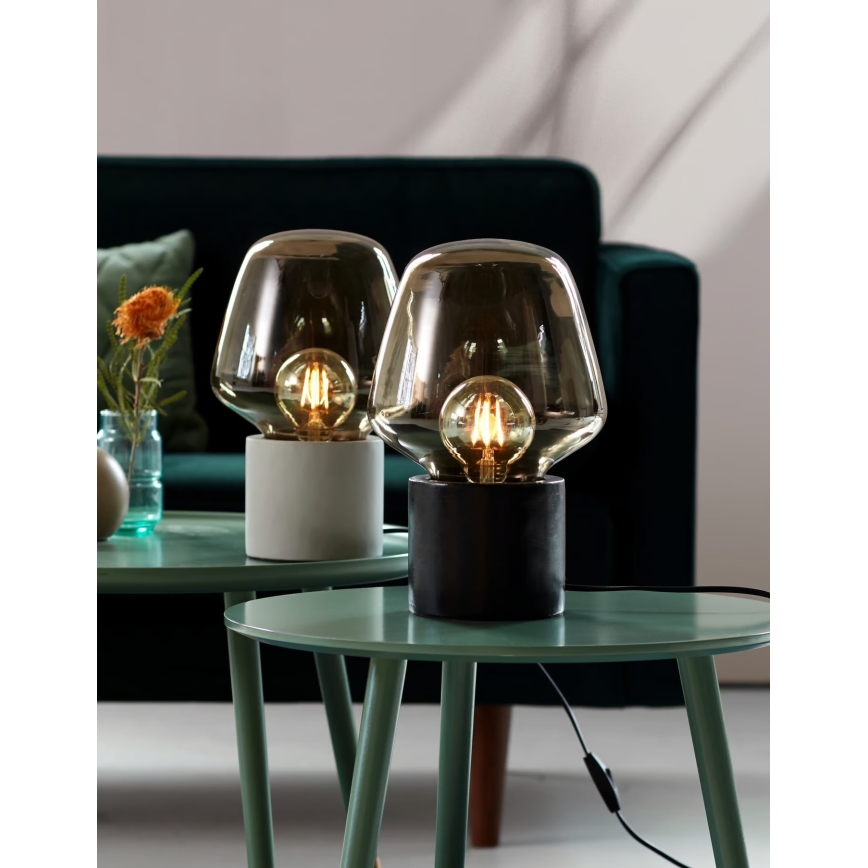 Nordlux - Stolná lampa CHRISTINA 1xE27/25W/230V betón/čierna