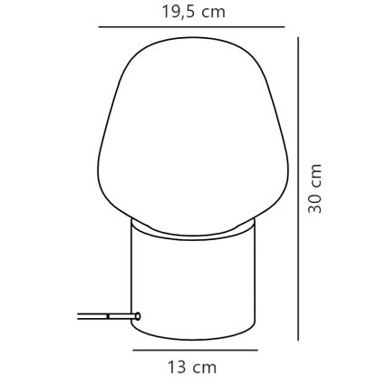 Nordlux - Stolná lampa CHRISTINA 1xE27/25W/230V betón/čierna