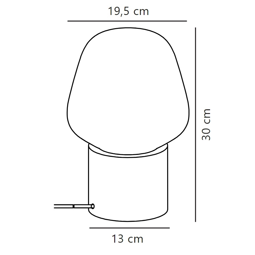 Nordlux - Stolná lampa CHRISTINA 1xE27/25W/230V betón/čierna