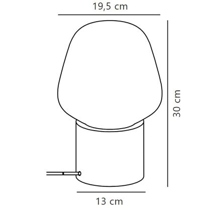 Nordlux - Stolná lampa CHRISTINA 1xE27/25W/230V betón/šedá