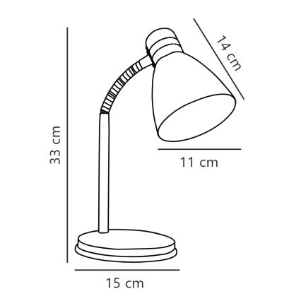 Nordlux - Stolná lampa CYCLONE 1xE14/15W/230V biela
