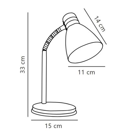 Nordlux - Stolná lampa CYCLONE 1xE14/15W/230V čierna