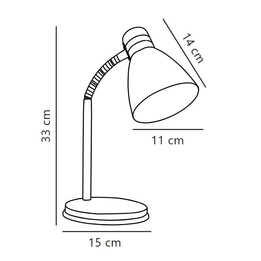 Nordlux - Stolná lampa CYCLONE 1xE14/15W/230V čierna
