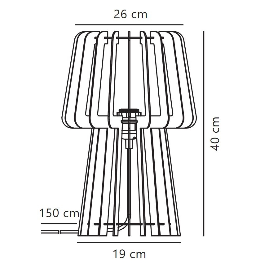 Nordlux - Stolná lampa GROA 1xE27/40W/230V