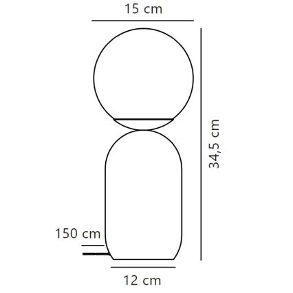 Nordlux - Stolná lampa NOTTI 1xE14/25W/230V čierna