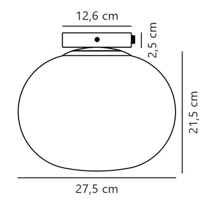 Nordlux - Stropné svietidlo ALTON 1xE27/25W/230V pr. 27,5 cm dymová
