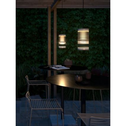 Nordlux - Vonkajší luster na lanku COUPAR 1xE27/25W/230V IP33 pr. 13 cm krémová