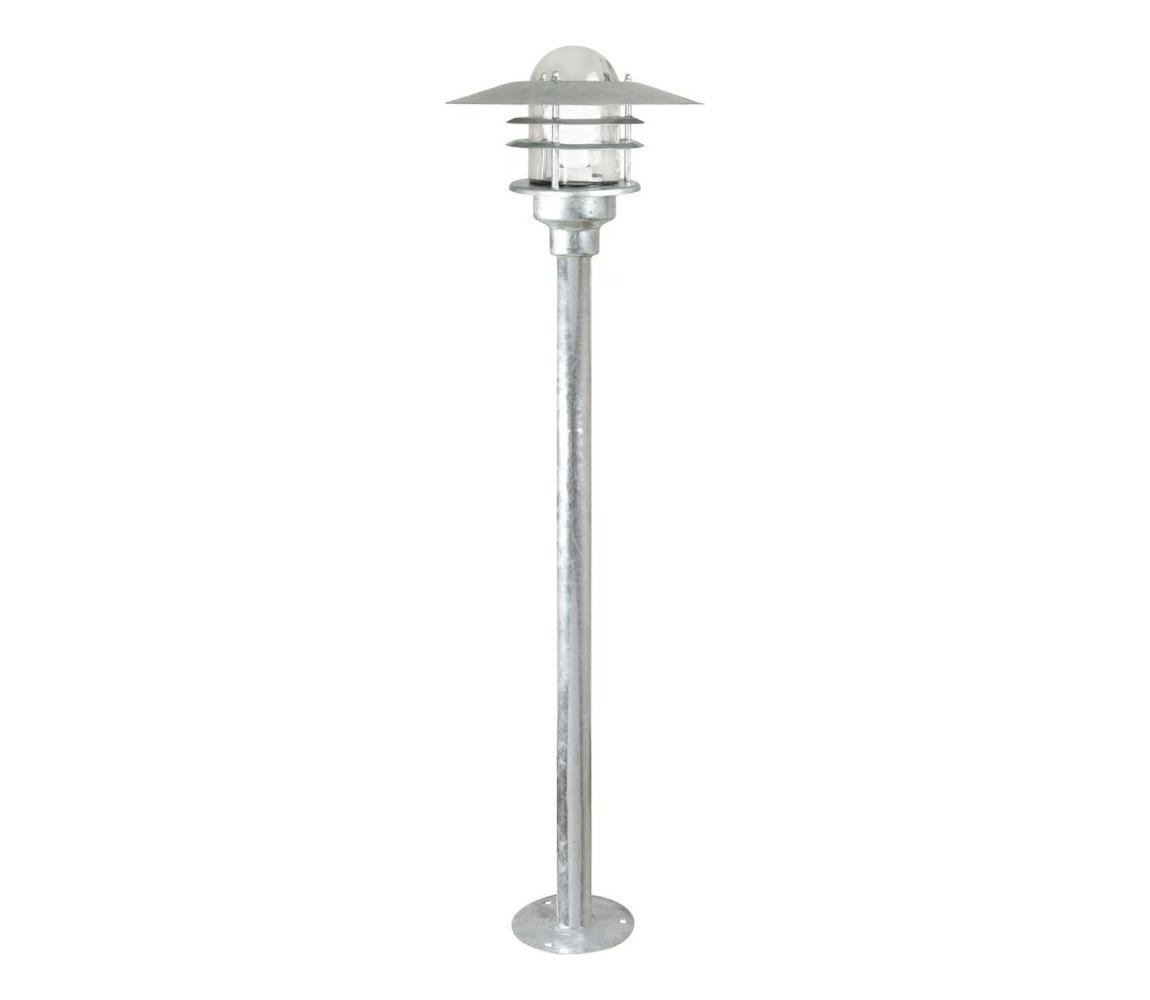 Nordlux - Vonkajšia lampa AGGER 1xE27/60W/230V IP54 strieborná 83 cm 74528031