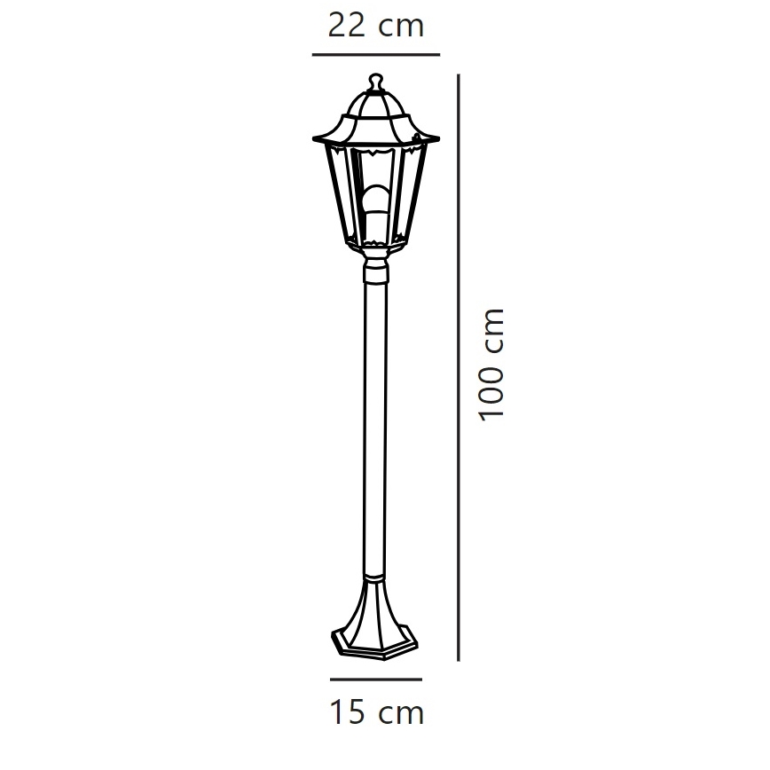 Nordlux - Vonkajšia lampa CARDIFF 1xE27/60W/230V IP44
