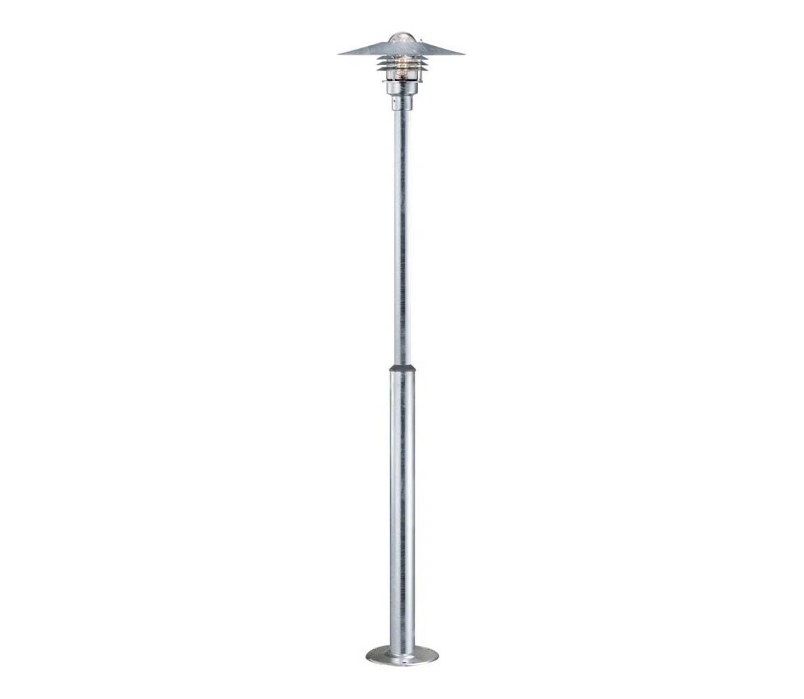 Nordlux - Vonkajšia lampa VEJERS 1xE27/60W/230V IP54 strieborná 130 cm 25168031
