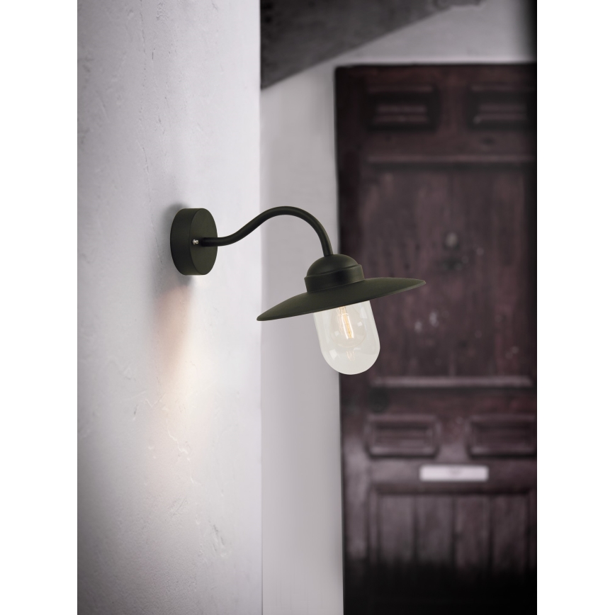 Nordlux - Vonkajšia nástenná lampa LUXEMBOURG 1xE27/60W/230V IP54 čierna