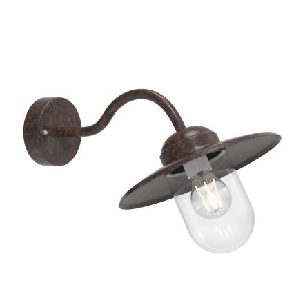 Nordlux - Vonkajšia nástenná lampa LUXEMBOURG 1xE27/60W/230V IP54 hnedá/patina