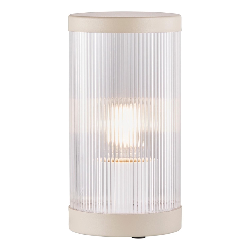 Nordlux - Vonkajšia stolná lampa COUPAR 1xE27/25W/230V IP54 béžová
