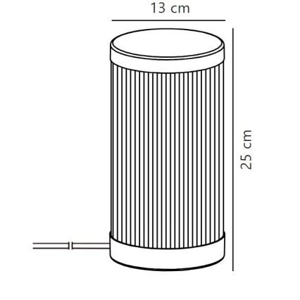 Nordlux - Vonkajšia stolná lampa COUPAR 1xE27/25W/230V IP54 biela
